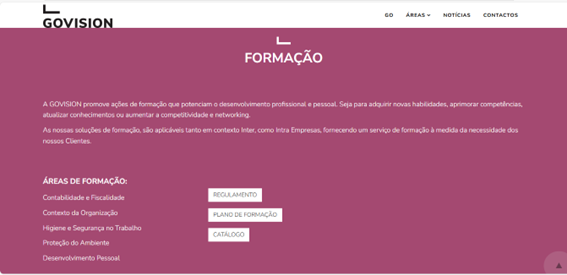 Imagem nº2: informações sobre formação